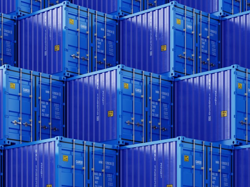 Blue Containers Adobe Stock 568462323